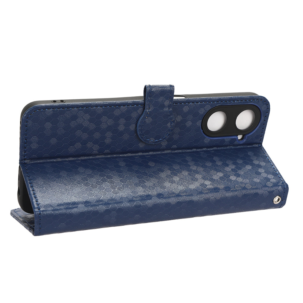 For Realme V30 5G / V30t Wallet Phone Case Dot Pattern Imprinted PU Leather Cover with Stand