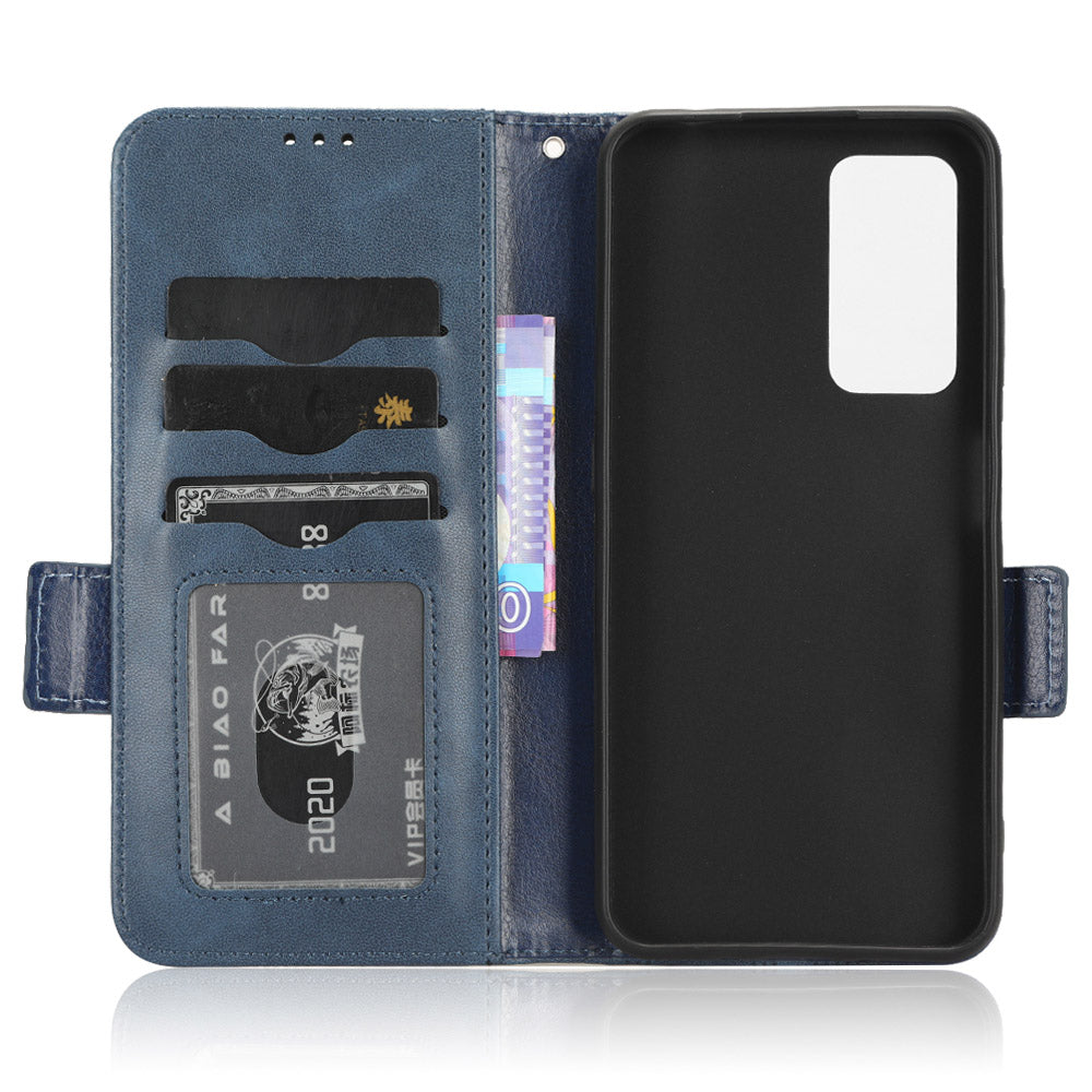 For Blackview A85 Imprinted Triangle Stand Wallet Phone Case TPU+PU Leather Phone Cover
