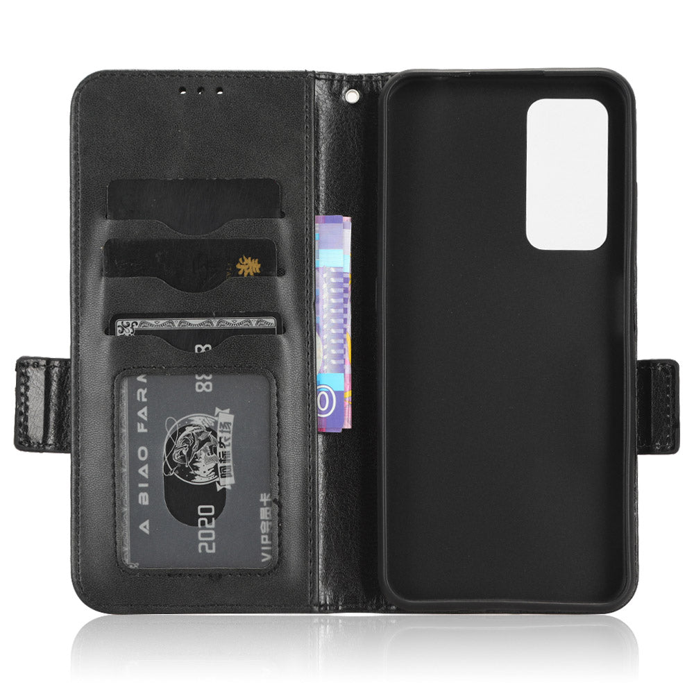 For Blackview A85 Imprinted Triangle Stand Wallet Phone Case TPU+PU Leather Phone Cover