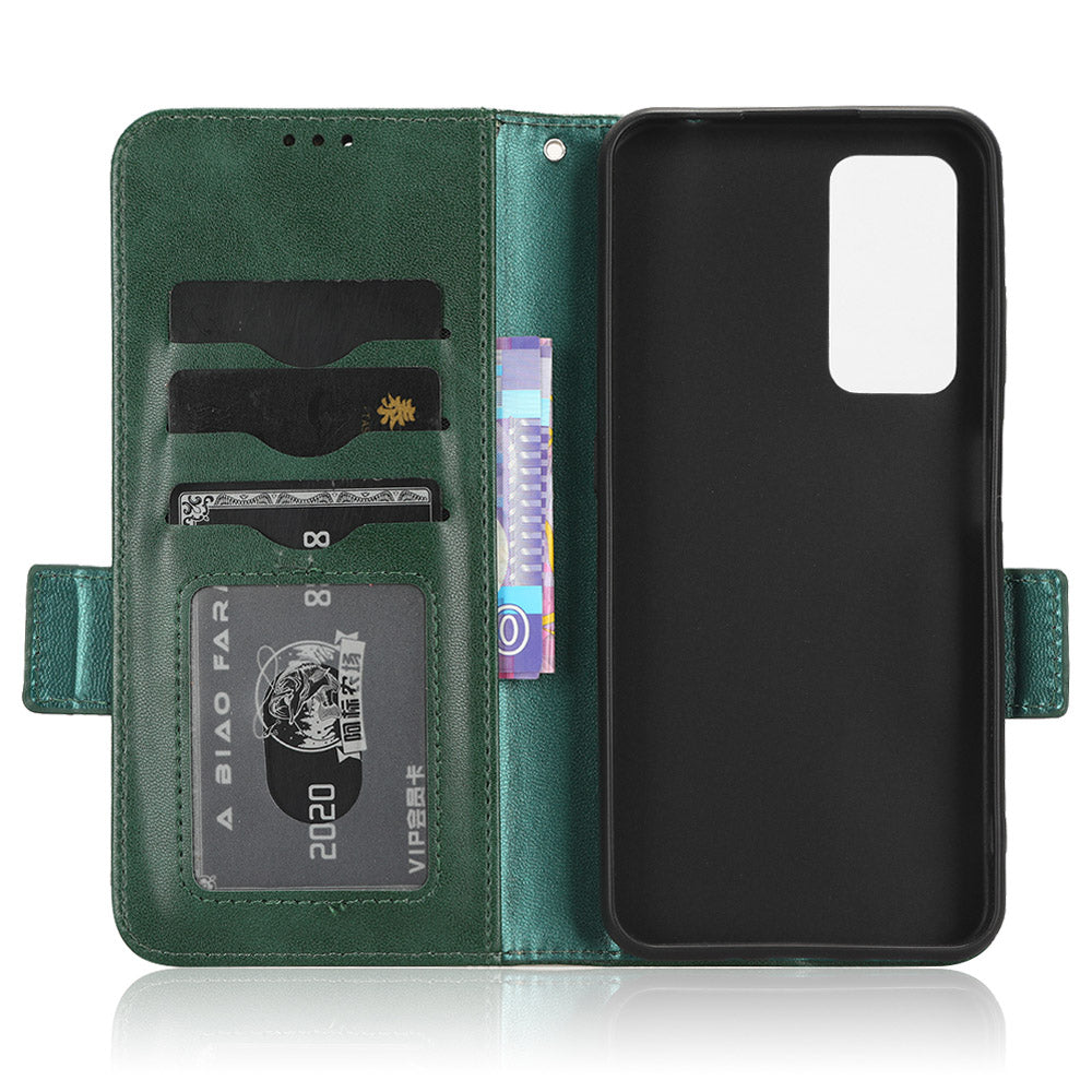 For Blackview A85 Imprinted Triangle Stand Wallet Phone Case TPU+PU Leather Phone Cover