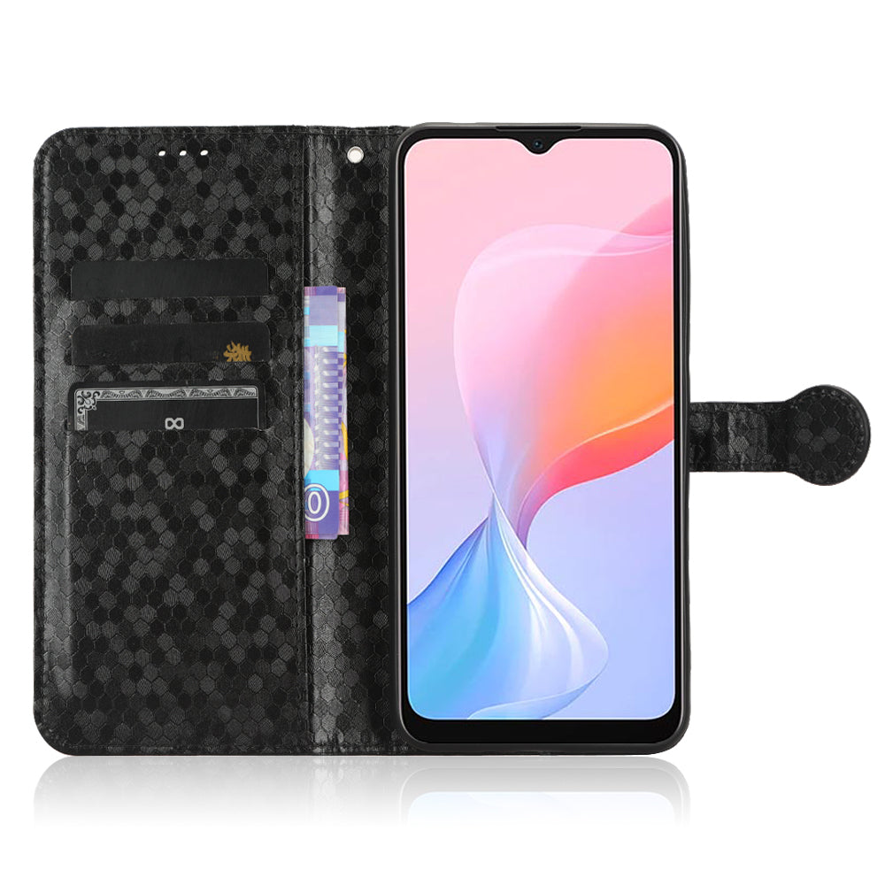 Phone Case for Blackview A85 Wallet Phone Case Dot Pattern Imprinted Leather Cover Shockproof Stand Phone Shell