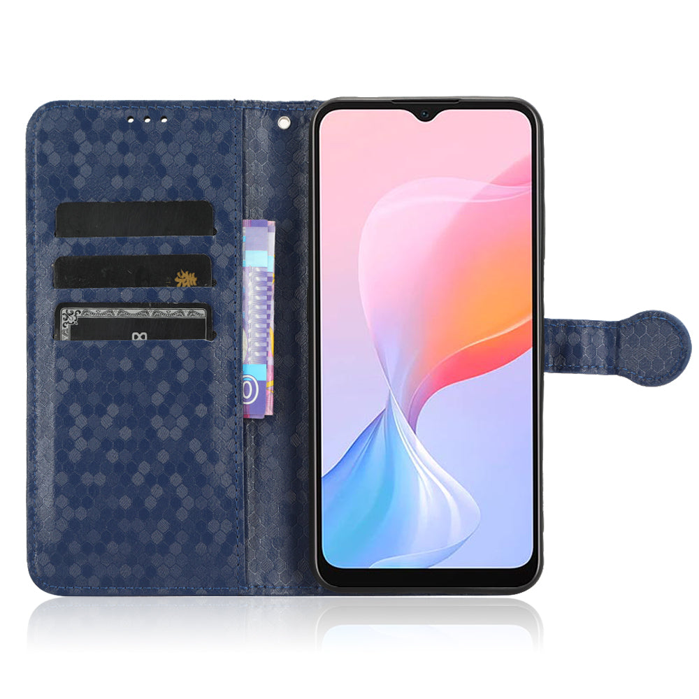 Phone Case for Blackview A85 Wallet Phone Case Dot Pattern Imprinted Leather Cover Shockproof Stand Phone Shell