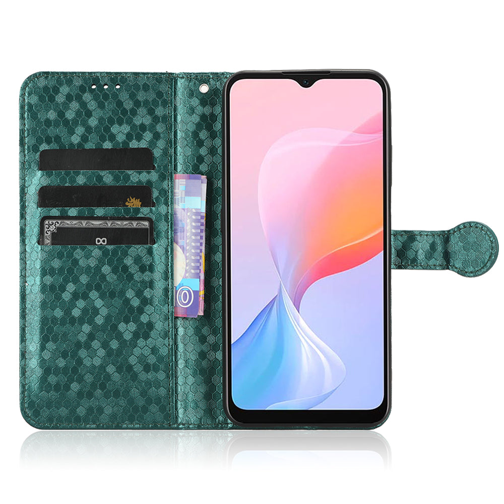 Phone Case for Blackview A85 Wallet Phone Case Dot Pattern Imprinted Leather Cover Shockproof Stand Phone Shell