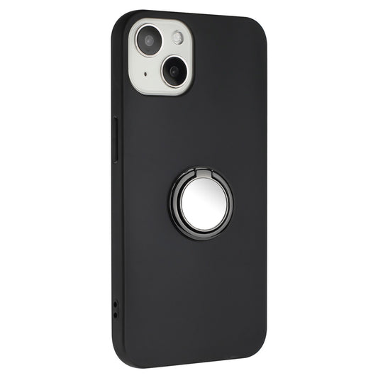 For iPhone 14 Ring Kickstand Matte Anti-scratch TPU Cover Phone Case Support Car Magnet Mount