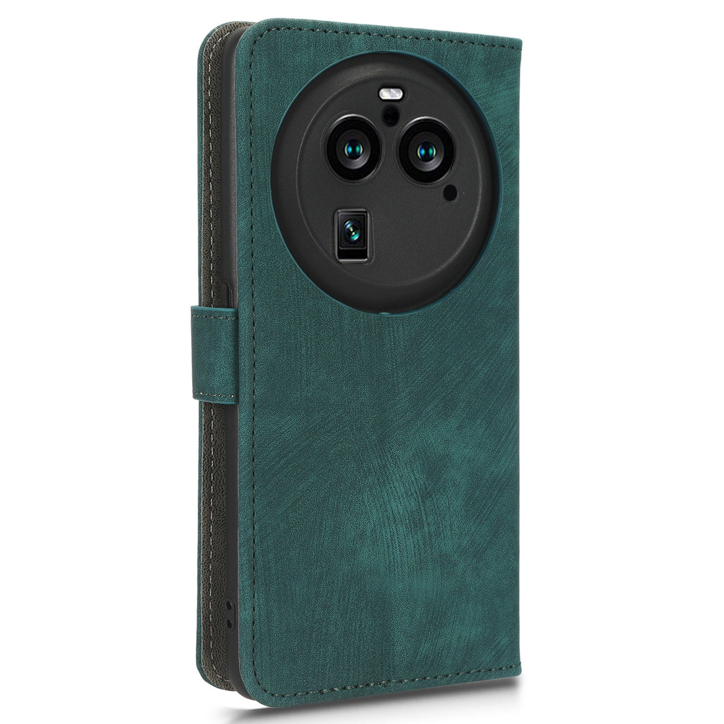 For Oppo Find X6 Pro PU Leather Phone Cover RFID Blocking Wallet Stand Case with Strap