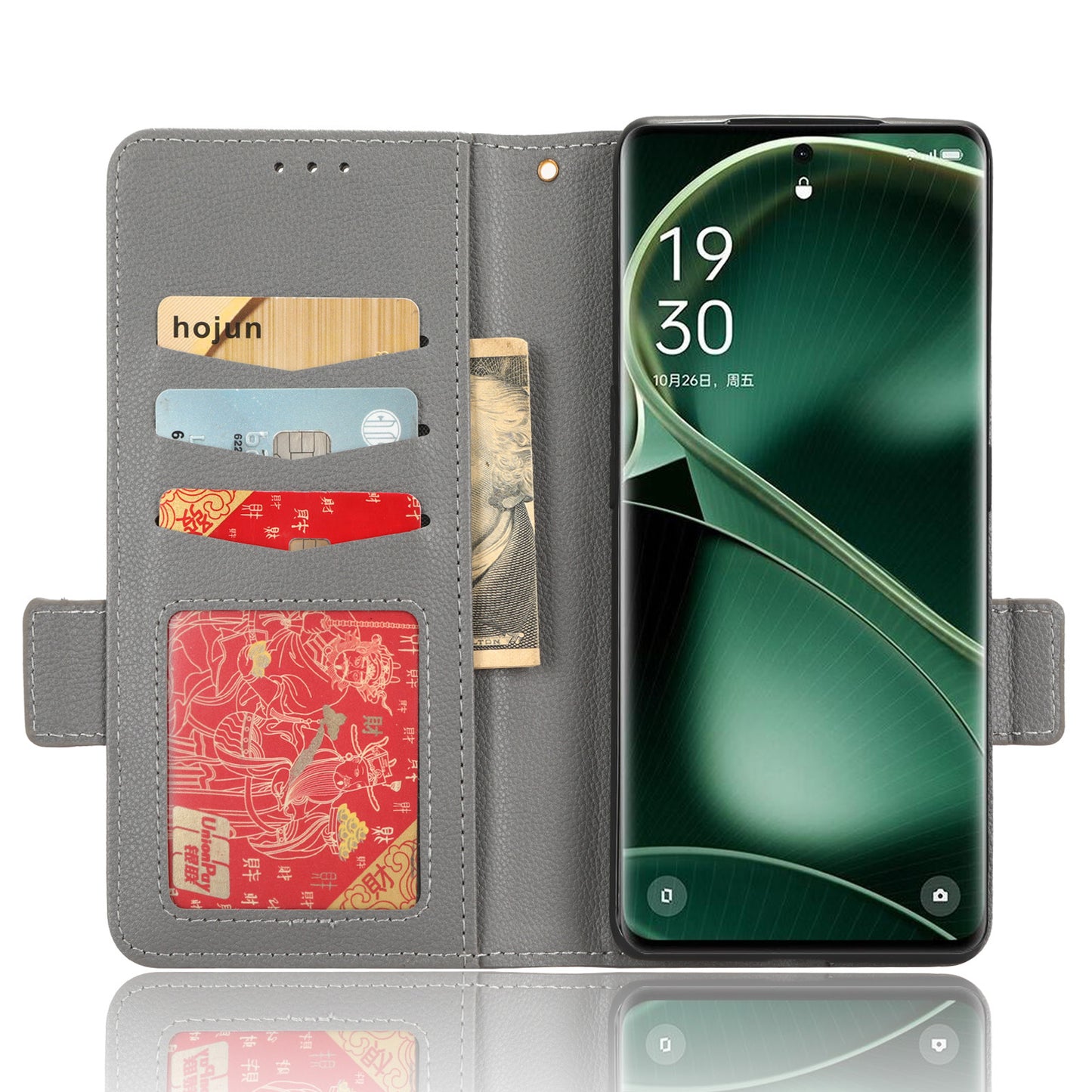 Anti-Dust PU Leather Phone Case for Oppo Find X6 , Litchi Texture Folio Flip Wallet Stand Phone Cover