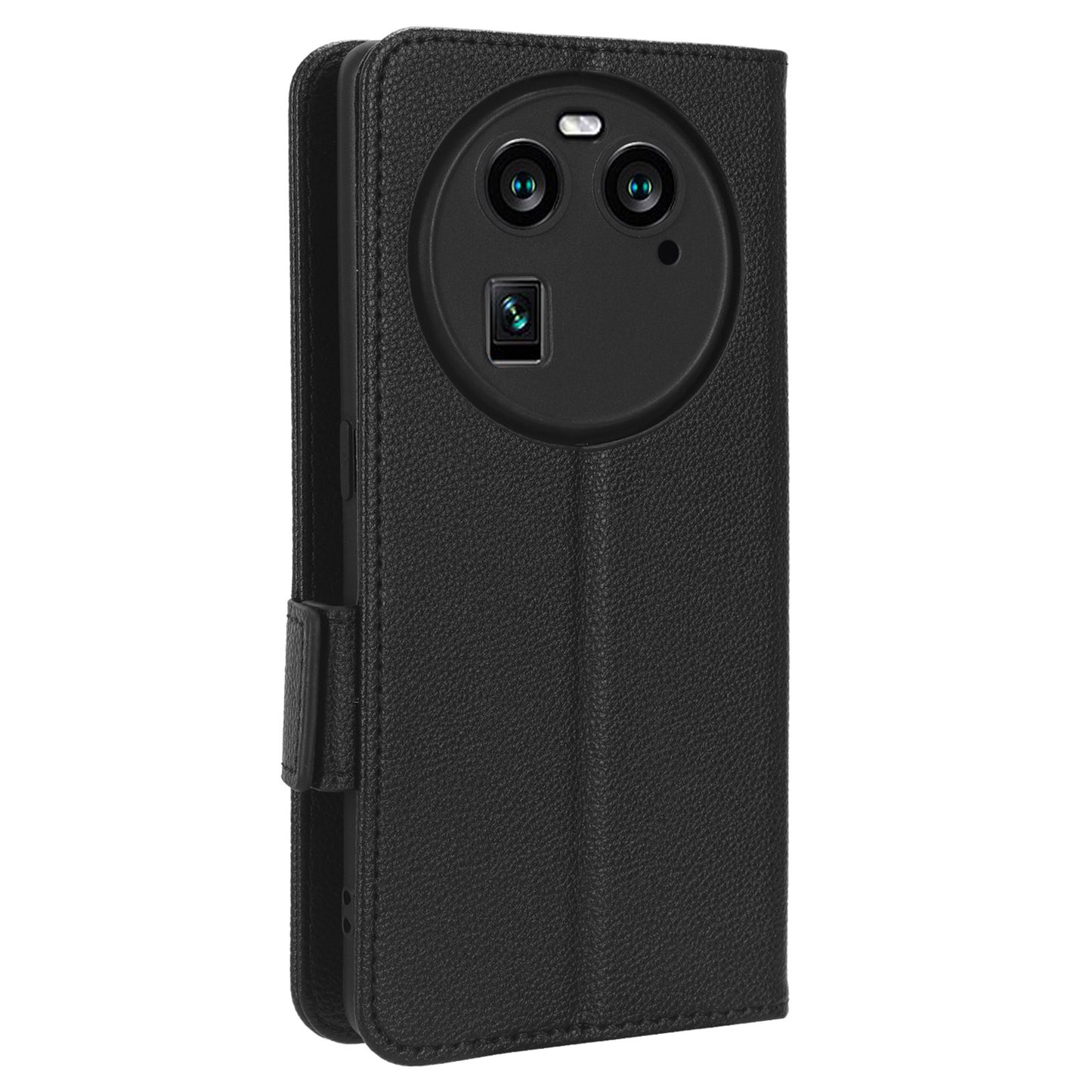 Anti-Dust PU Leather Phone Case for Oppo Find X6 , Litchi Texture Folio Flip Wallet Stand Phone Cover
