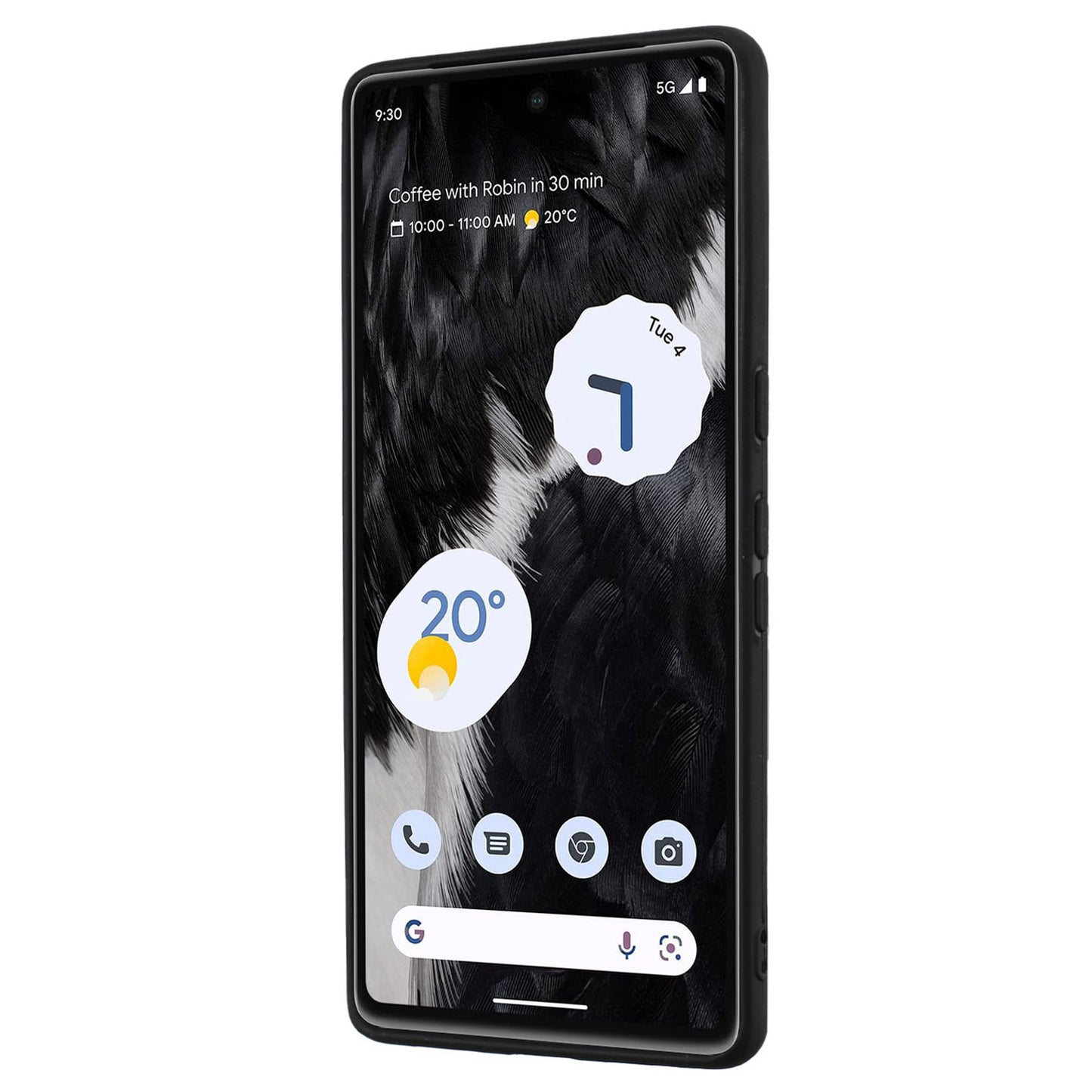 Matte Shell for Google Pixel 8 Pro TPU Cover Phone Case with Mirror-like Ring Kickstand