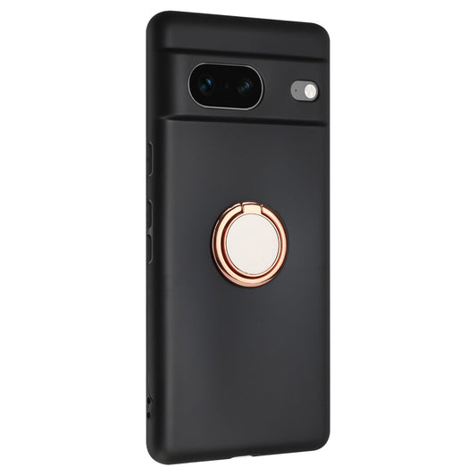 For Google Pixel 8 Shockproof Back Protector TPU Cover Matte Phone Case with Ring Kickstand