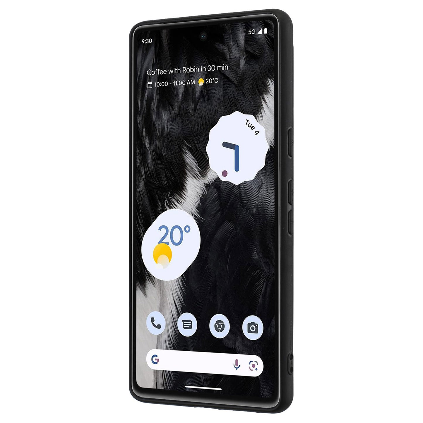 For Google Pixel 8 Shockproof Back Protector TPU Cover Matte Phone Case with Ring Kickstand