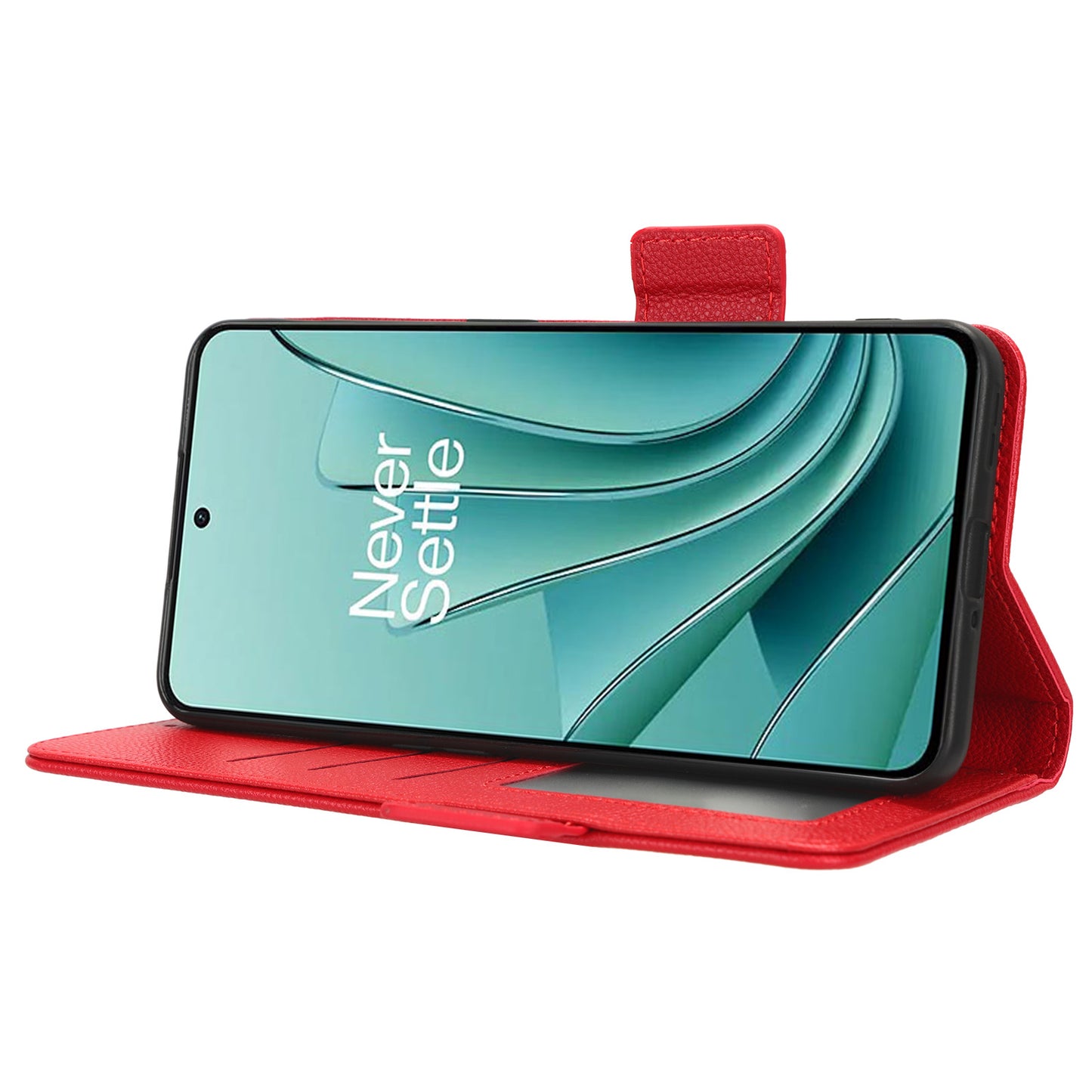 PU Leather Case for OnePlus Nord 3 5G / Ace 2V Litchi Texture Folio Flip Wallet Stand Phone Cover