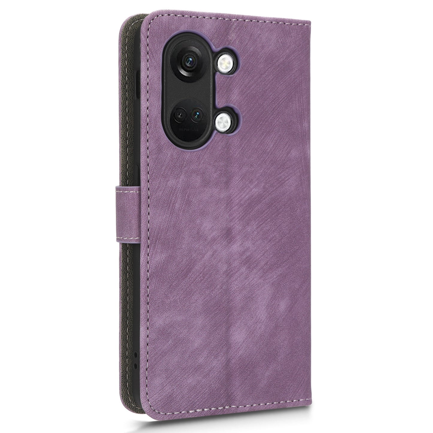 For OnePlus Nord 3 5G / Ace 2V Cell Phone Stand Case PU Leather RFID Blocking Wallet Cover with Strap