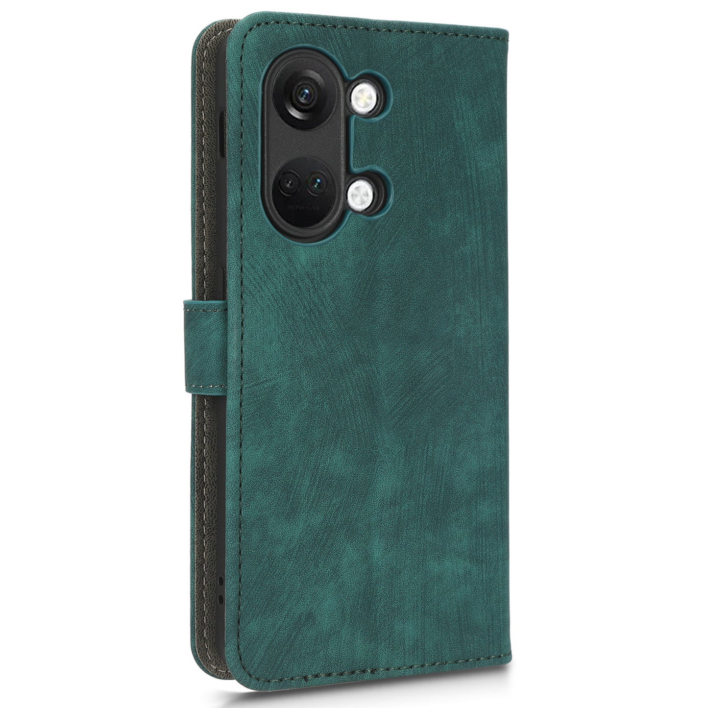 For OnePlus Nord 3 5G / Ace 2V Cell Phone Stand Case PU Leather RFID Blocking Wallet Cover with Strap