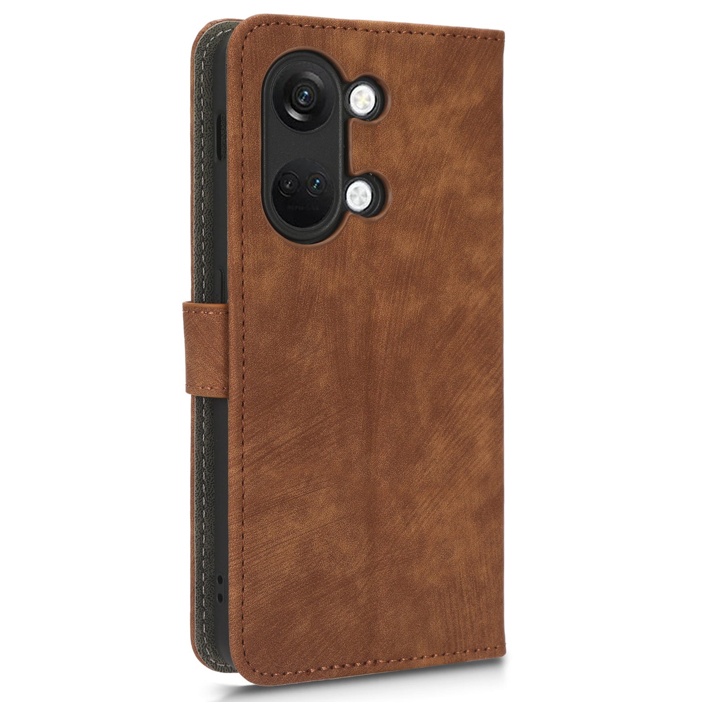 For OnePlus Nord 3 5G / Ace 2V Cell Phone Stand Case PU Leather RFID Blocking Wallet Cover with Strap