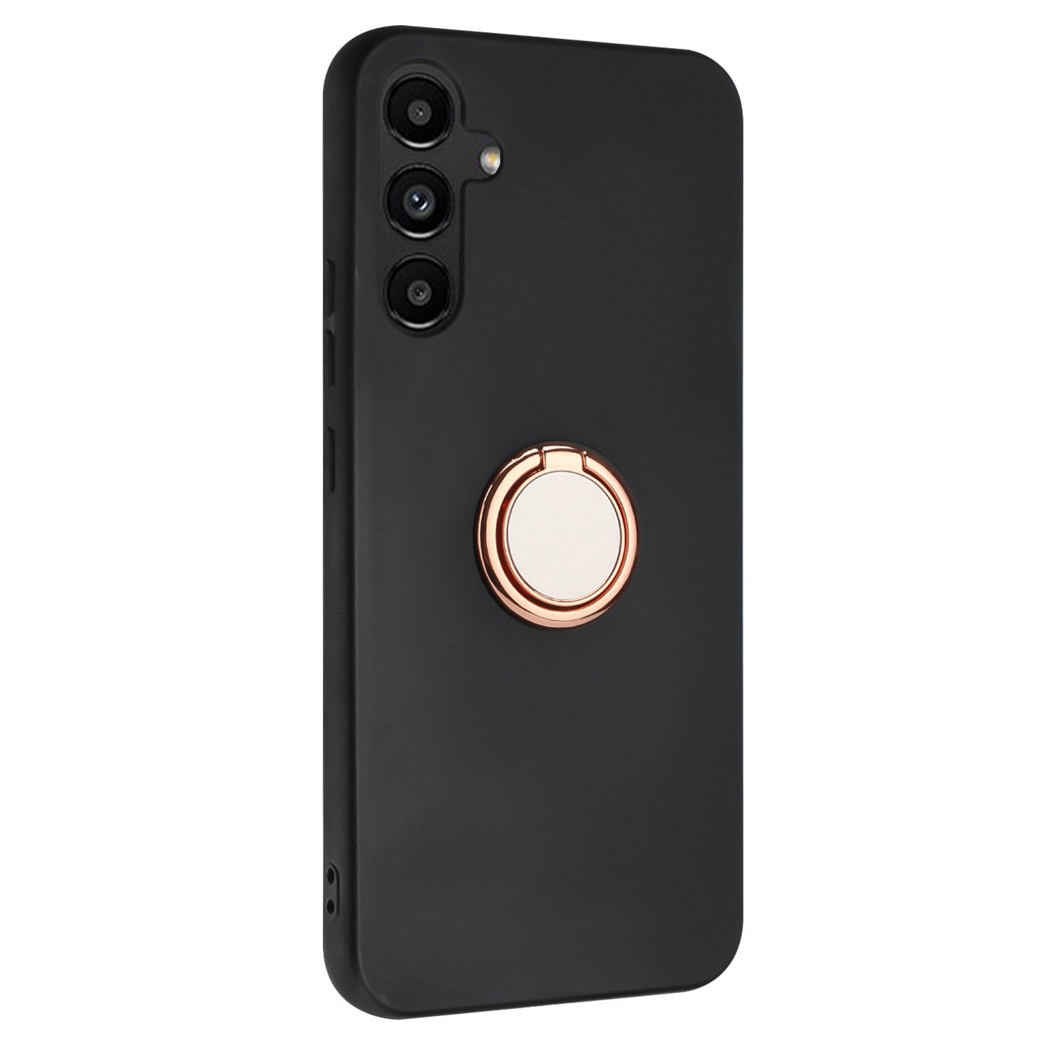 For Samsung Galaxy A24 4G Phone TPU Case with Ring Kickstand Matte Cover Support Car Magnet Mount