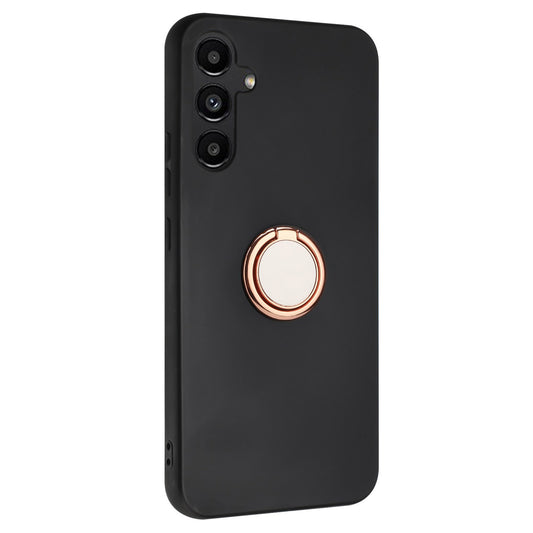 For Samsung Galaxy A24 4G Phone TPU Case with Ring Kickstand Matte Cover Support Car Magnet Mount