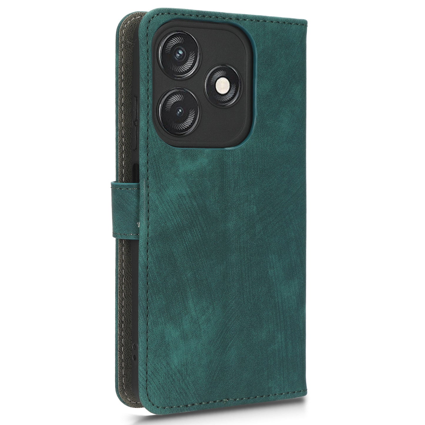 For Tecno Spark 10C RFID Blocking Wallet Cover Phone Stand Case PU Leather Shell with Strap