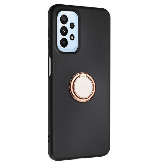 For Samsung Galaxy A23 4G / A23 5G (Global Version) / M23 5G / F23 5G / M13 4G Anti-drop Matte TPU Phone Case with Ring Kickstand