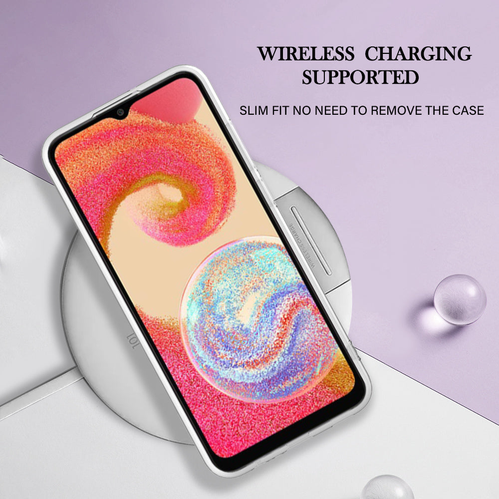 For Samsung Galaxy A04e 4G / F04 4G / M04 4G YB IMD Series-16 Style E Marble Pattern TPU IMD Phone Case 2.0mm Electroplating Cover