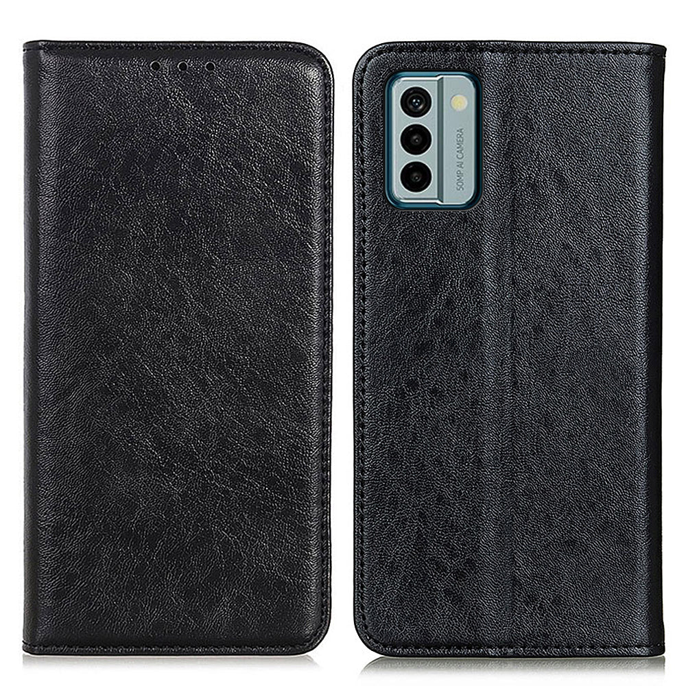 For Nokia G22 Magnetic Anti-Scratch PU Leather Phone Cover Wallet Stand Crazy Horse Texture Phone Case