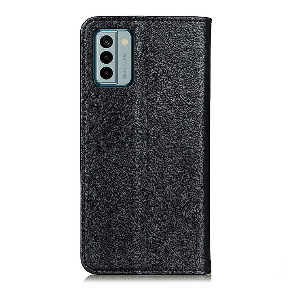 For Nokia G22 Magnetic Anti-Scratch PU Leather Phone Cover Wallet Stand Crazy Horse Texture Phone Case