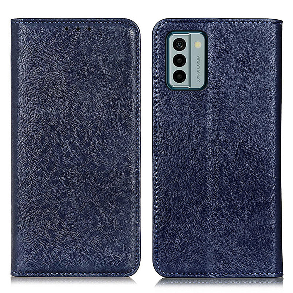 For Nokia G22 Magnetic Anti-Scratch PU Leather Phone Cover Wallet Stand Crazy Horse Texture Phone Case