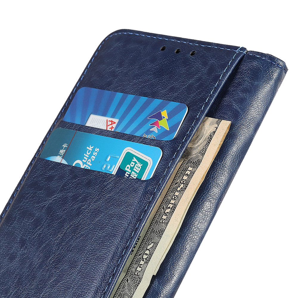 For Nokia G22 Magnetic Anti-Scratch PU Leather Phone Cover Wallet Stand Crazy Horse Texture Phone Case