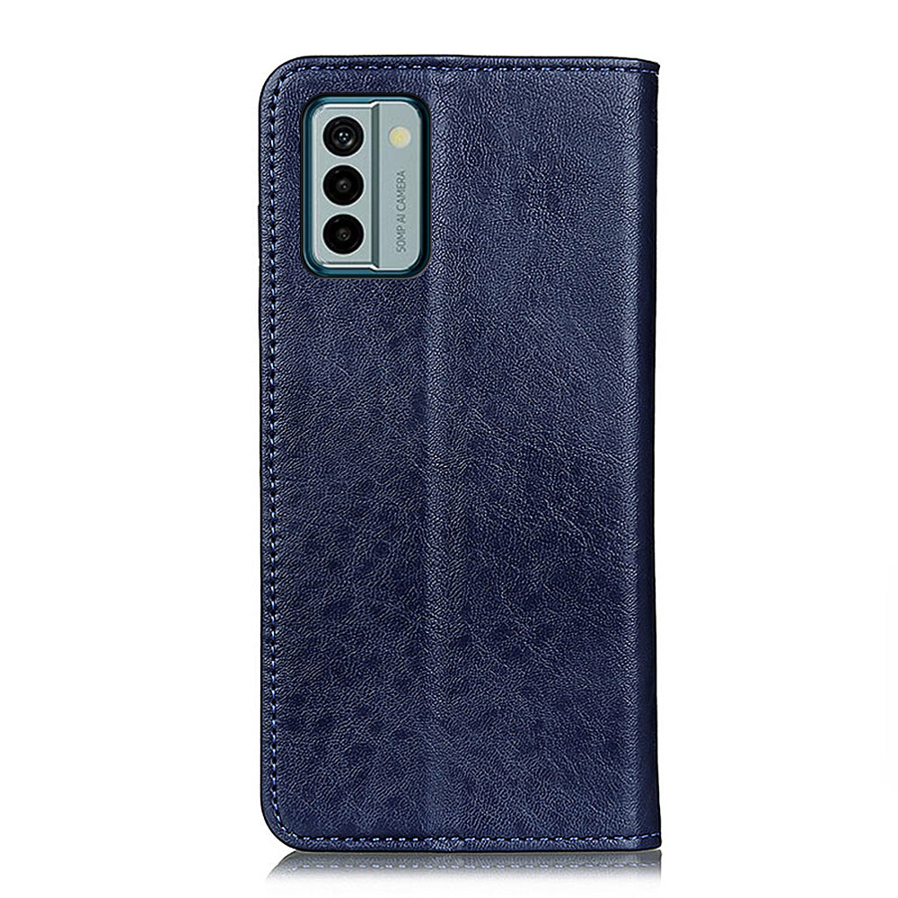 For Nokia G22 Magnetic Anti-Scratch PU Leather Phone Cover Wallet Stand Crazy Horse Texture Phone Case