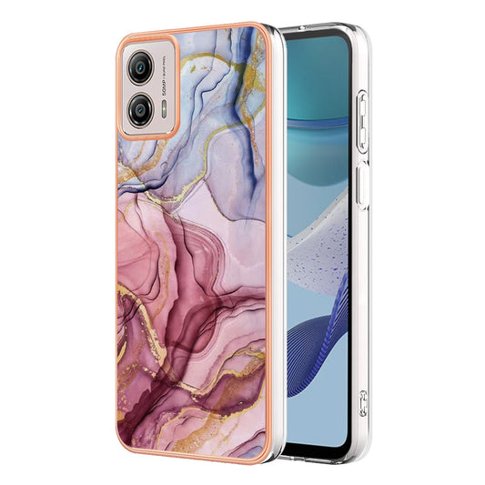 YB IMD Series-16 Style E Phone Case For Motorola Moto G53 5G / G23 4G / G13 4G IMD Marble Pattern 2.0mm TPU Cover