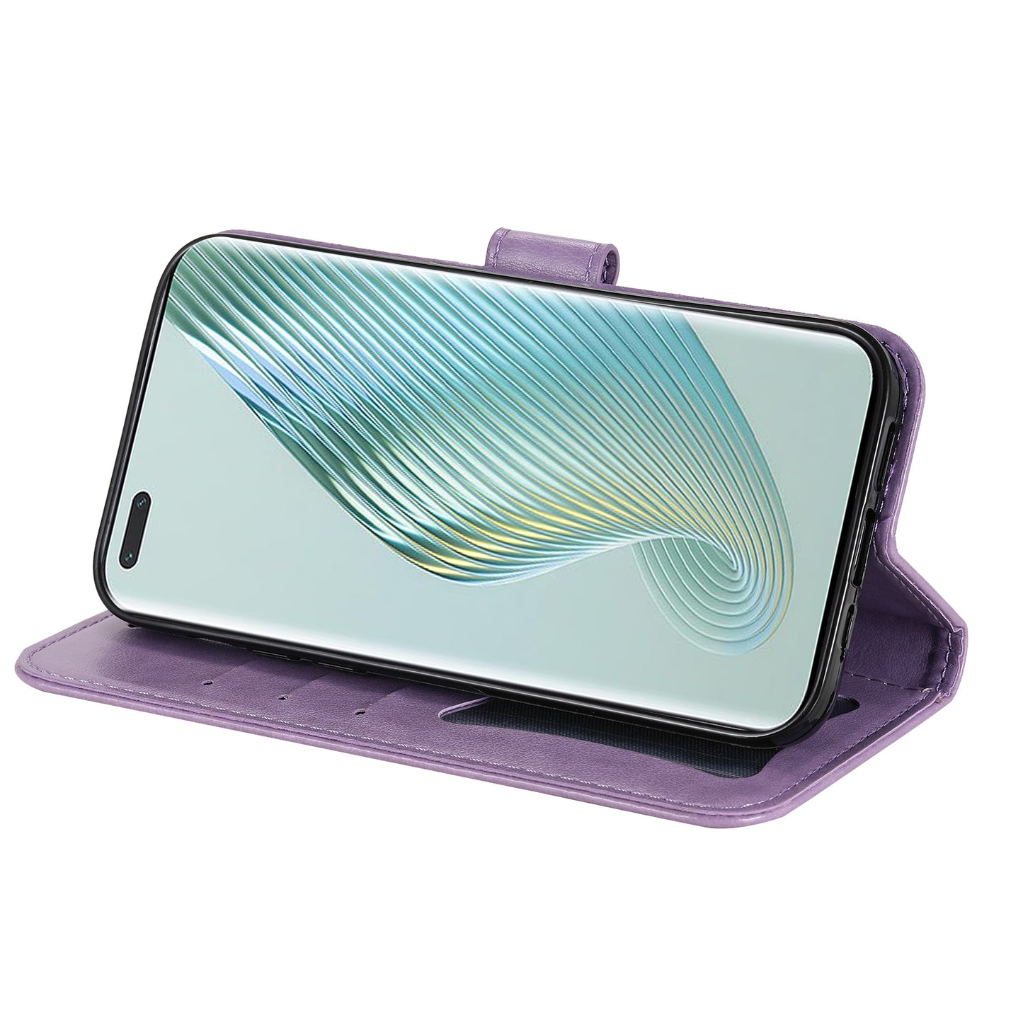 For Honor Magic5 Pro Flower Imprinting Phone Leather Case Stand Wallet Shockproof Phone Cover