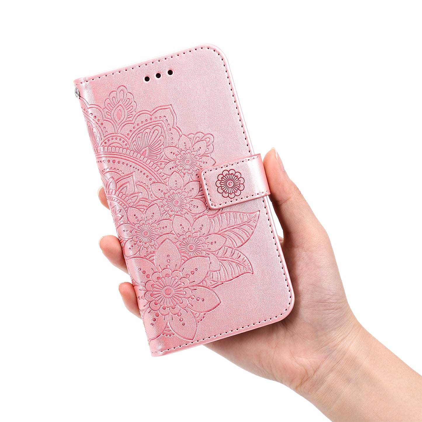 For Honor Magic5 Pro Flower Imprinting Phone Leather Case Stand Wallet Shockproof Phone Cover