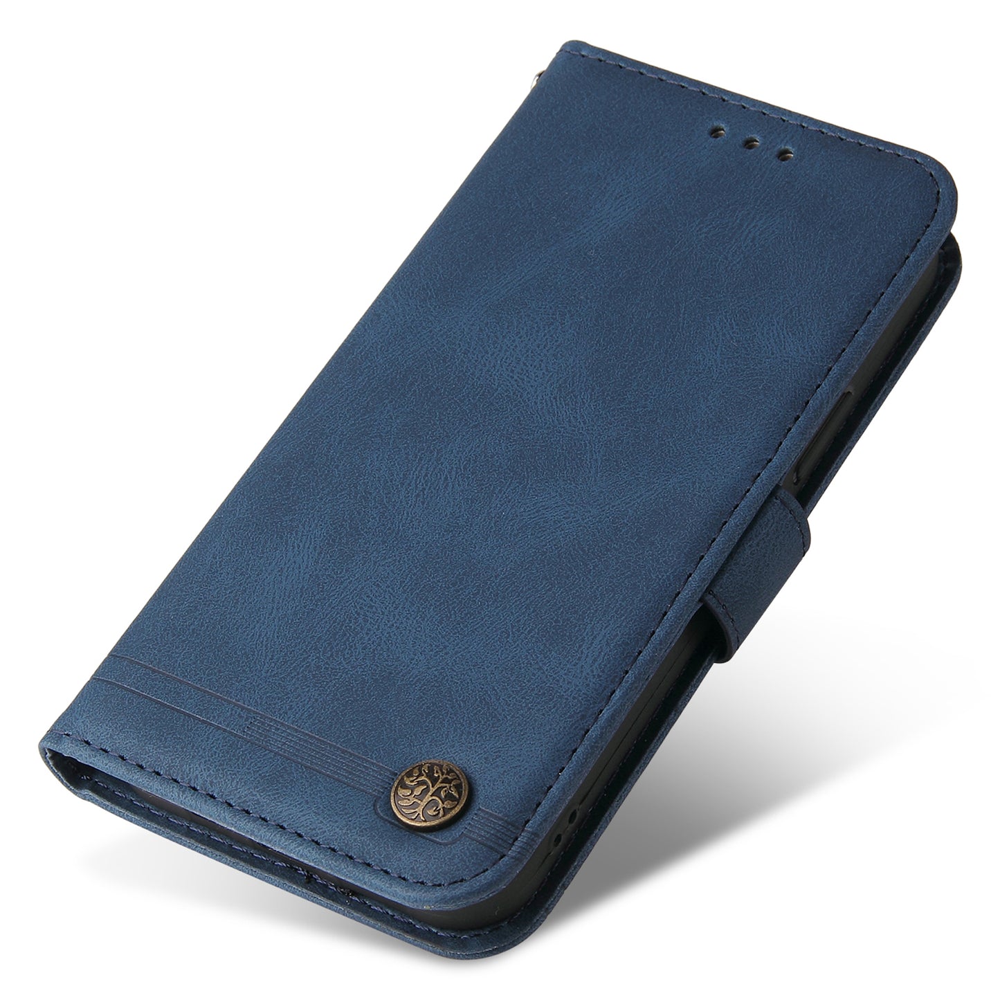 Phone Cover for Honor Magic5 Pro Skin-touch Leather Case Imprinted Lines Wallet Stand Shell