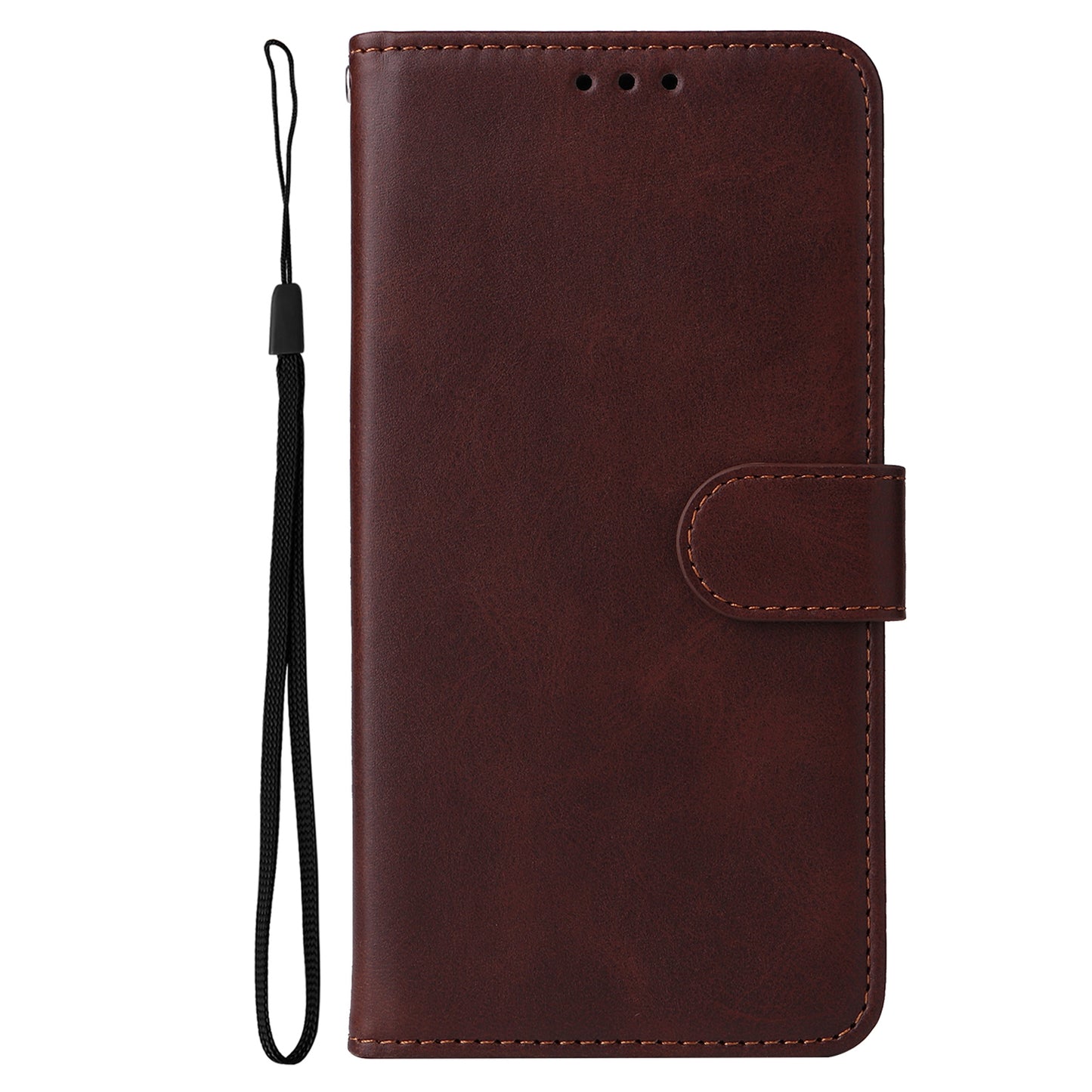 For Honor Magic5 Pro Calf Texture Phone Shell Stand Phone Case Leather Phone Cover with Strap