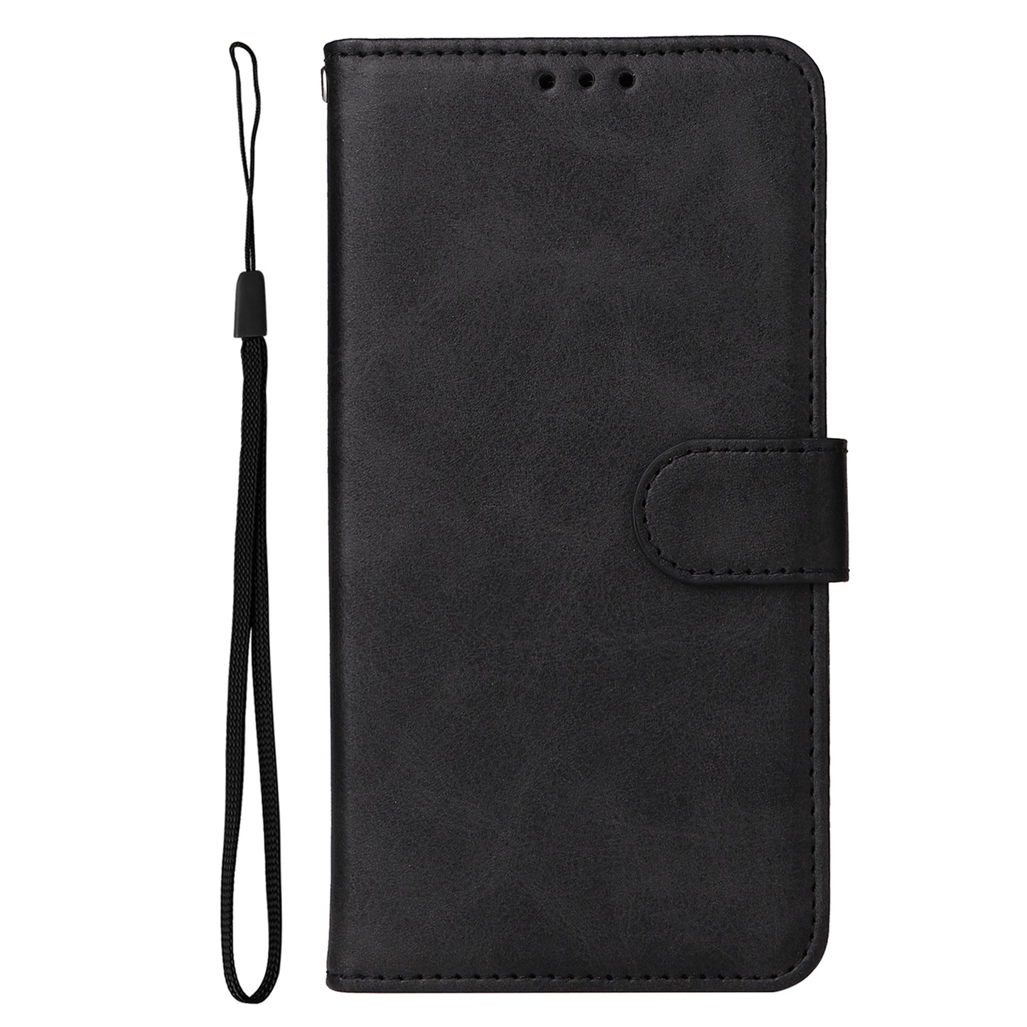 For Honor Magic5 Pro Calf Texture Phone Shell Stand Phone Case Leather Phone Cover with Strap