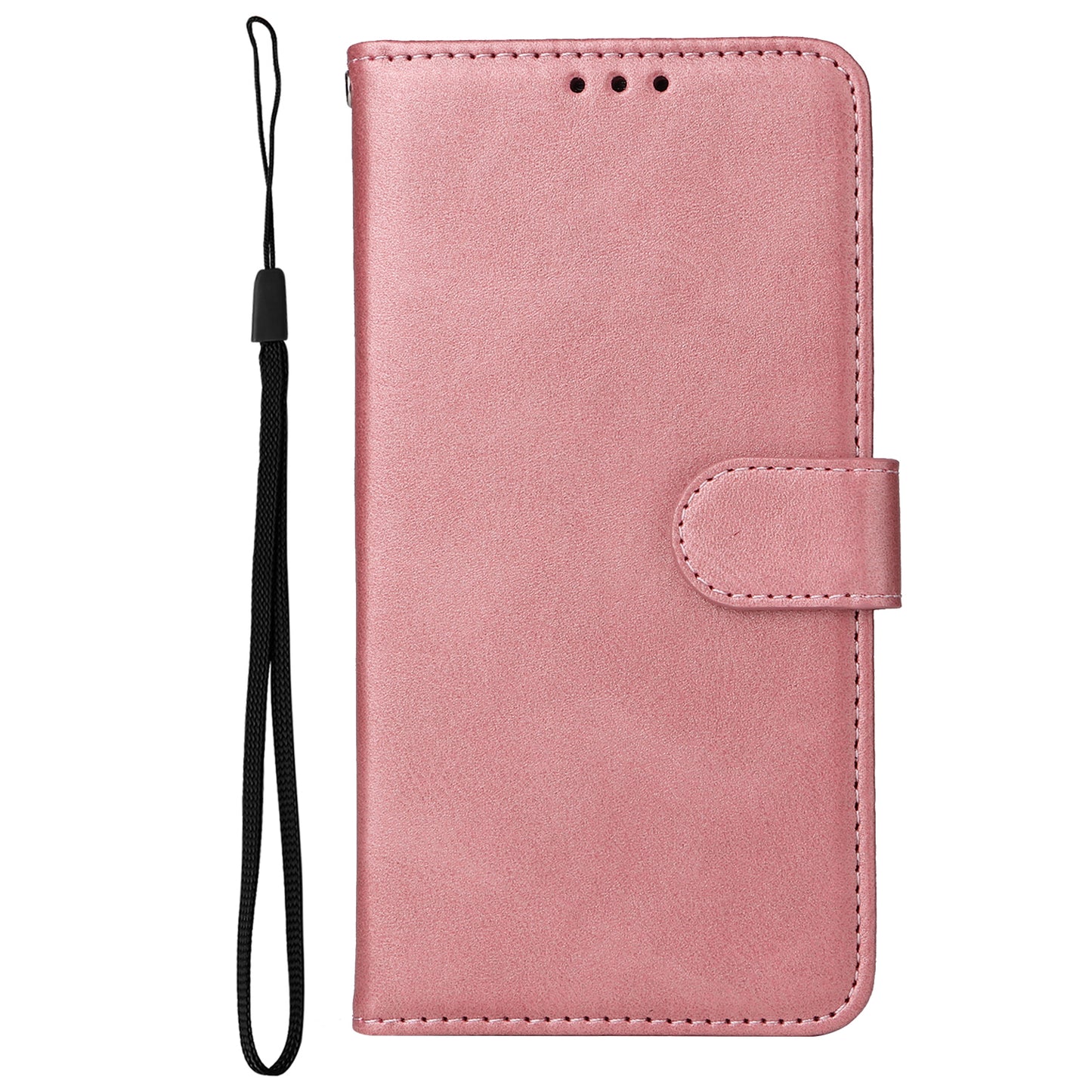 For Honor Magic5 Pro Calf Texture Phone Shell Stand Phone Case Leather Phone Cover with Strap