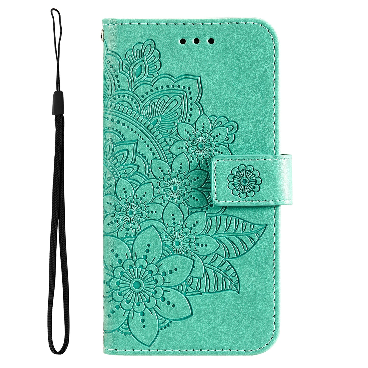 Phone Leather Case for Samsung Galaxy M14 5G Flower Imprinting Stand Wallet Shockproof Phone Cover