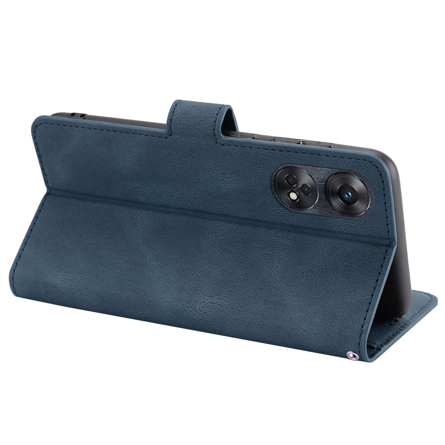 For Oppo Reno8 T 4G Leather Wallet Phone Case Drop-proof Stand Phone Cover with Strap