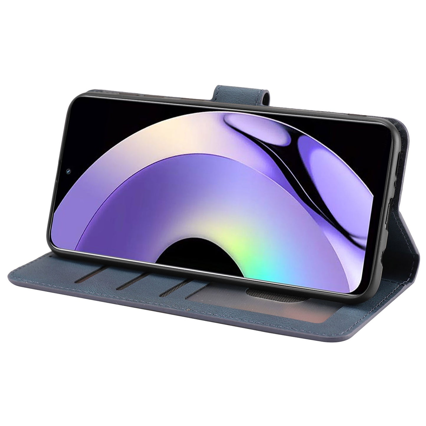 For Realme 10 Pro 5G Wallet Phone Case Anti-Drop Leather Phone Cover with Strap