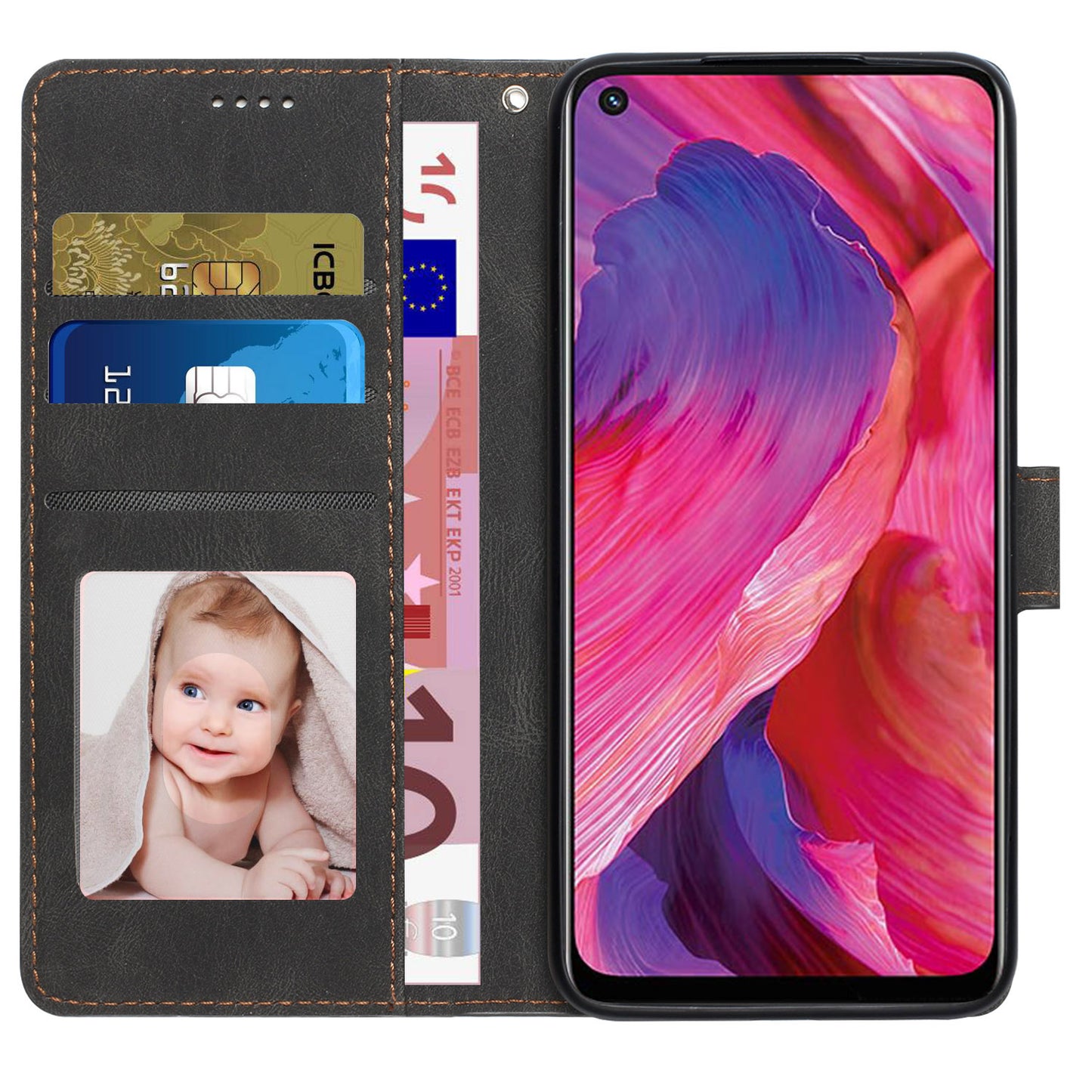 For Oppo A54 5G / A74 5G / A93 5G / OnePlus Nord N200 5G Phone Case Stand PU Leather Flip Wallet Cover