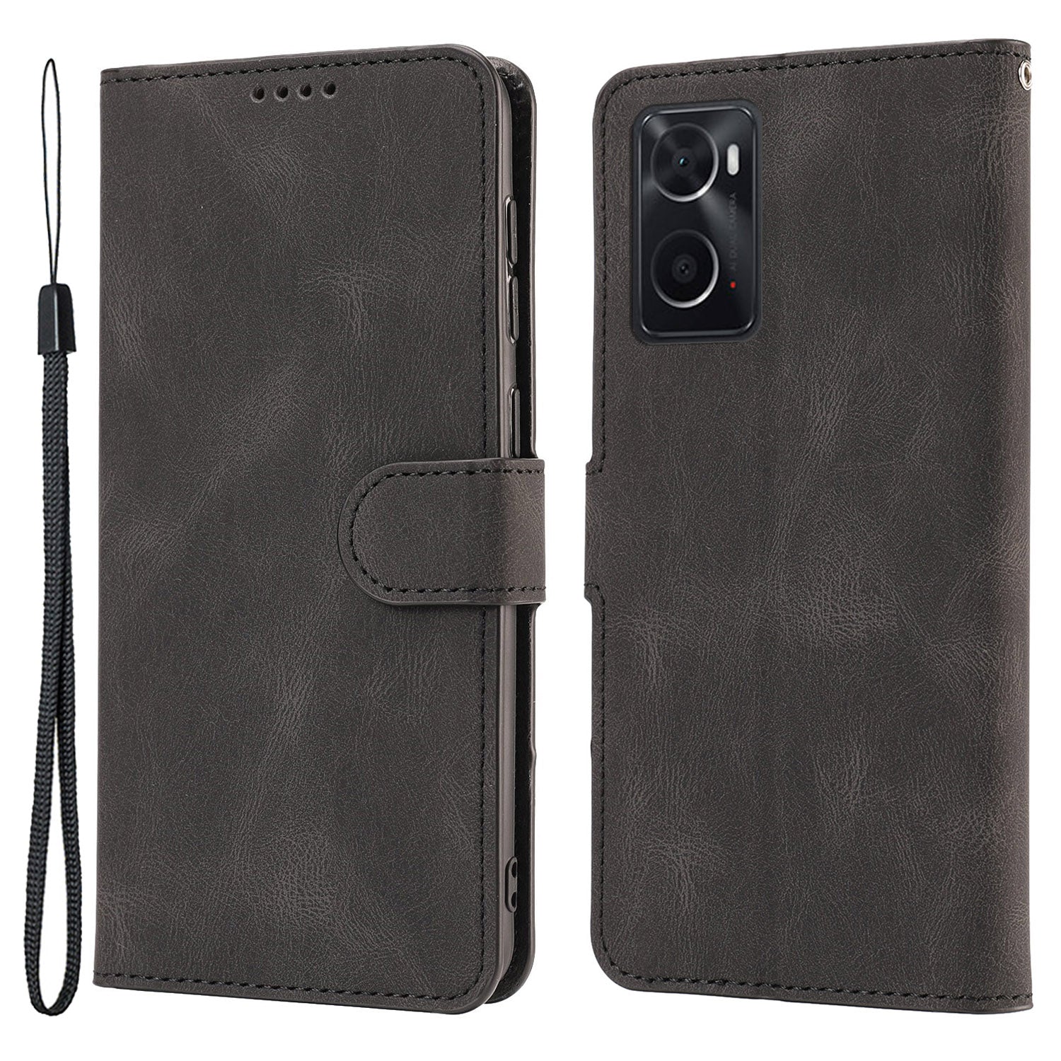 For Oppo A36 / A76 / A96 4G / Realme 9i 4G Leather Phone Case Wallet Stand Flip Phone Cover