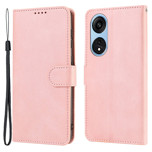 For Oppo A1 Pro 5G / Reno8 T 5G PU Leather Wallet Case Stand Flip Phone Cover with Strap