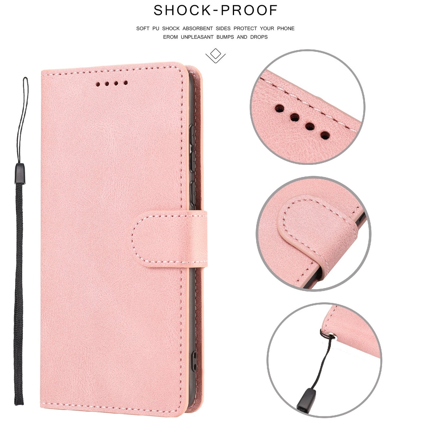 For Oppo A1 Pro 5G / Reno8 T 5G PU Leather Wallet Case Stand Flip Phone Cover with Strap