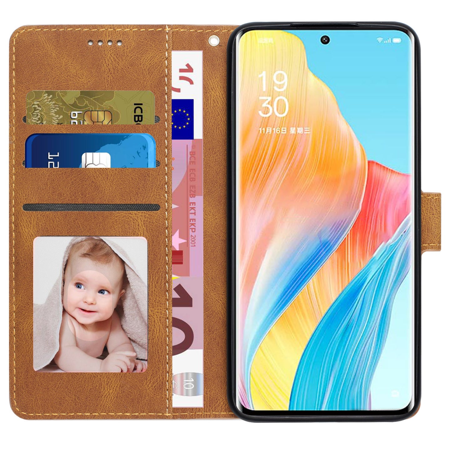 For Oppo A1 Pro 5G / Reno8 T 5G PU Leather Wallet Case Stand Flip Phone Cover with Strap