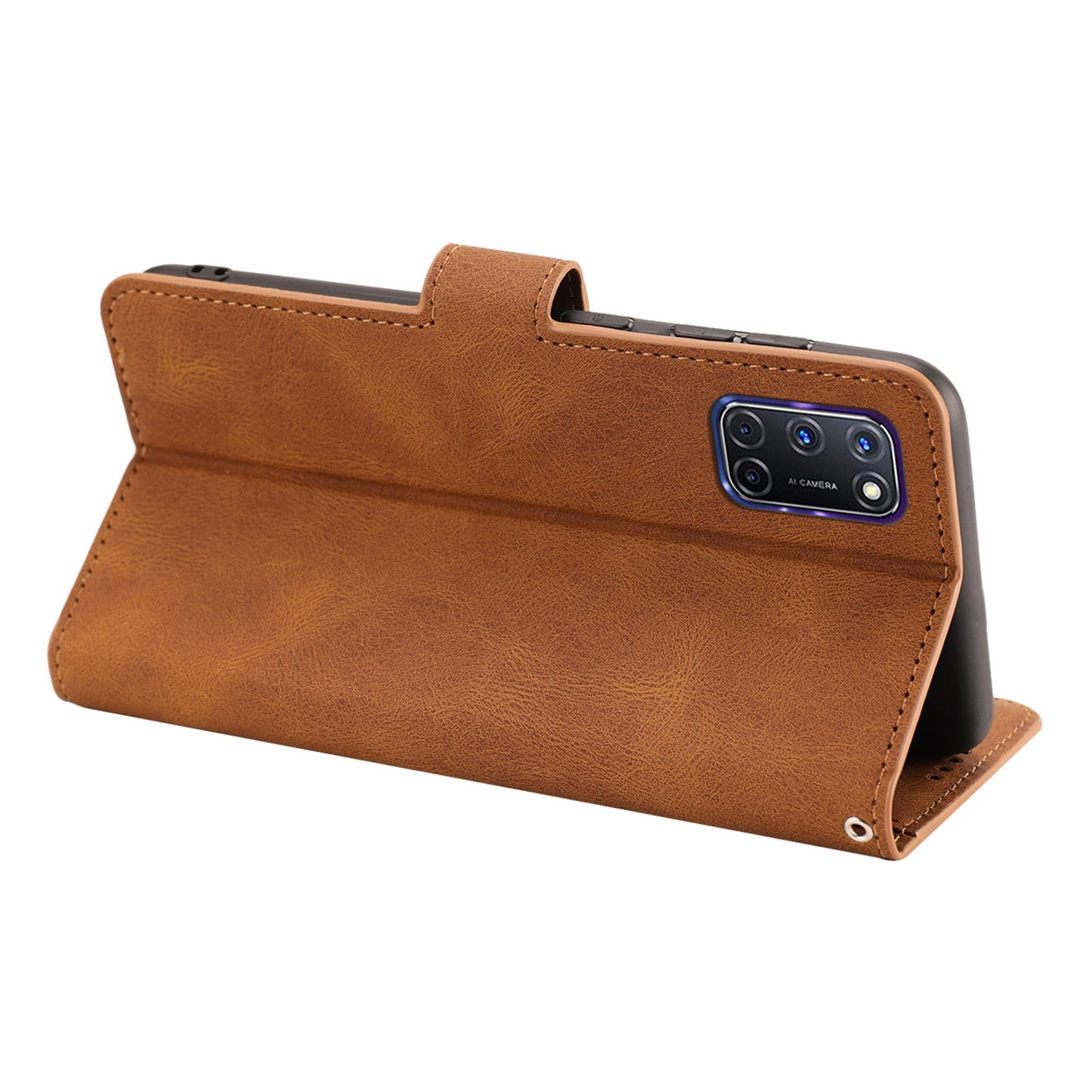 For Oppo A72 / A52 / A92 4G Wallet Phone Case PU Leather Stand Shockproof Flip Cover with Strap