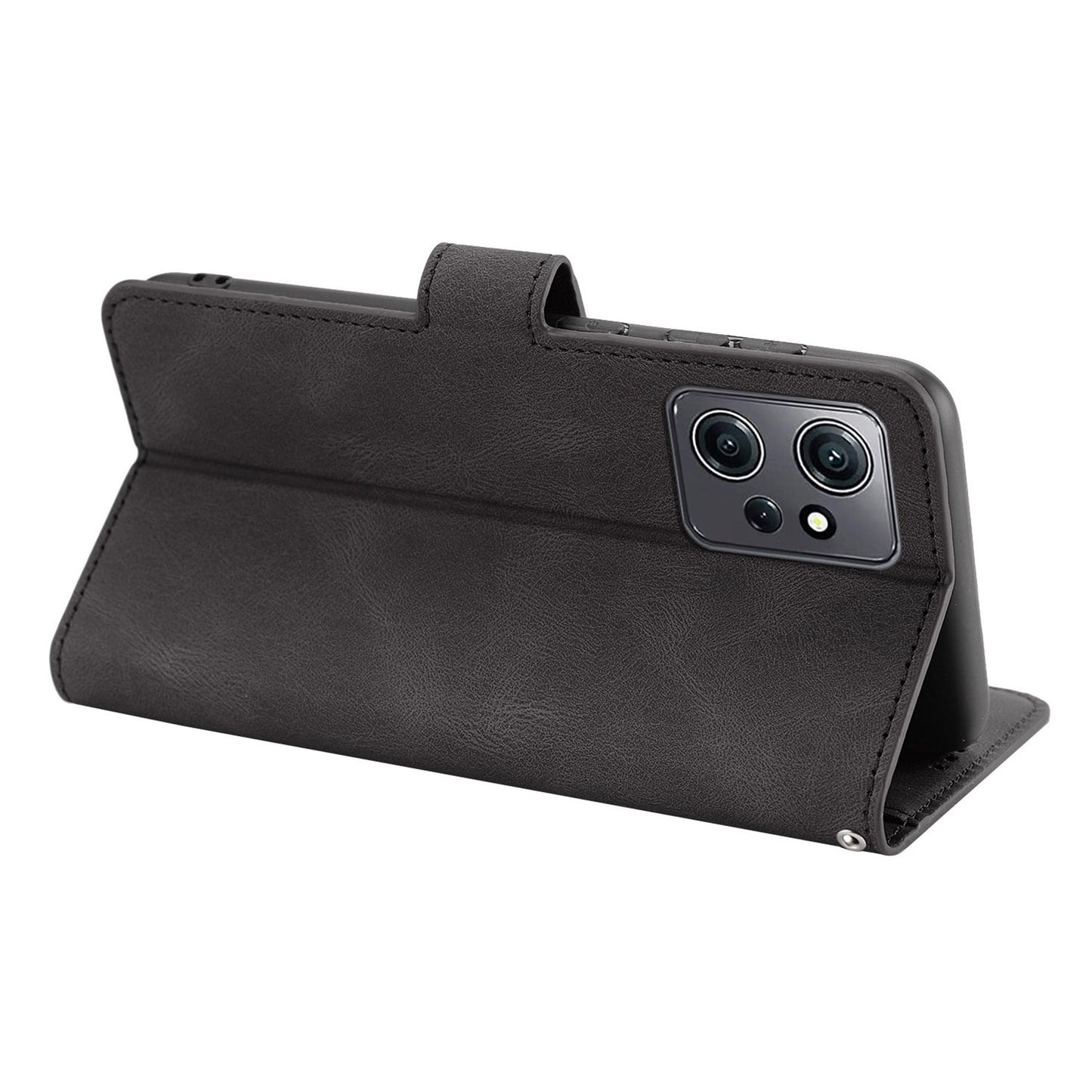 For Xiaomi Redmi Note 12 4G PU Leather Folio Flip Cover Magnetic Closure Wallet Stand Phone Case