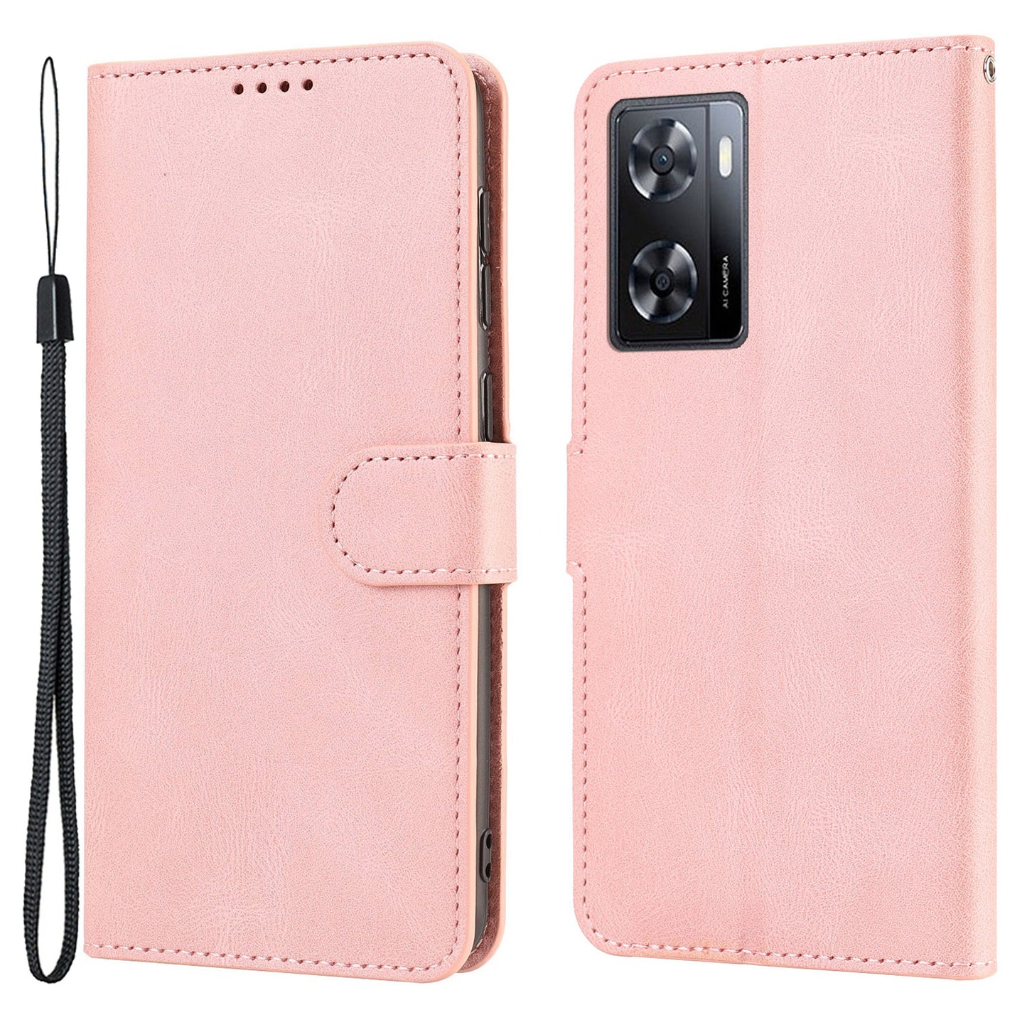 PU Leather Case for Oppo A57 4G / A77 4G / A57s 4G / A57e 4G / A77s 4G / OnePlus Nord N20 SE 4G , Wallet Stand Flip Phone Cover