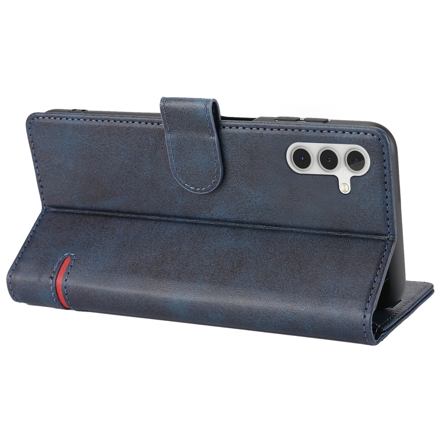 For Samsung Galaxy A24 4G Shockproof Phone Case Horizontal Line Leather Case Stand Wallet Cover