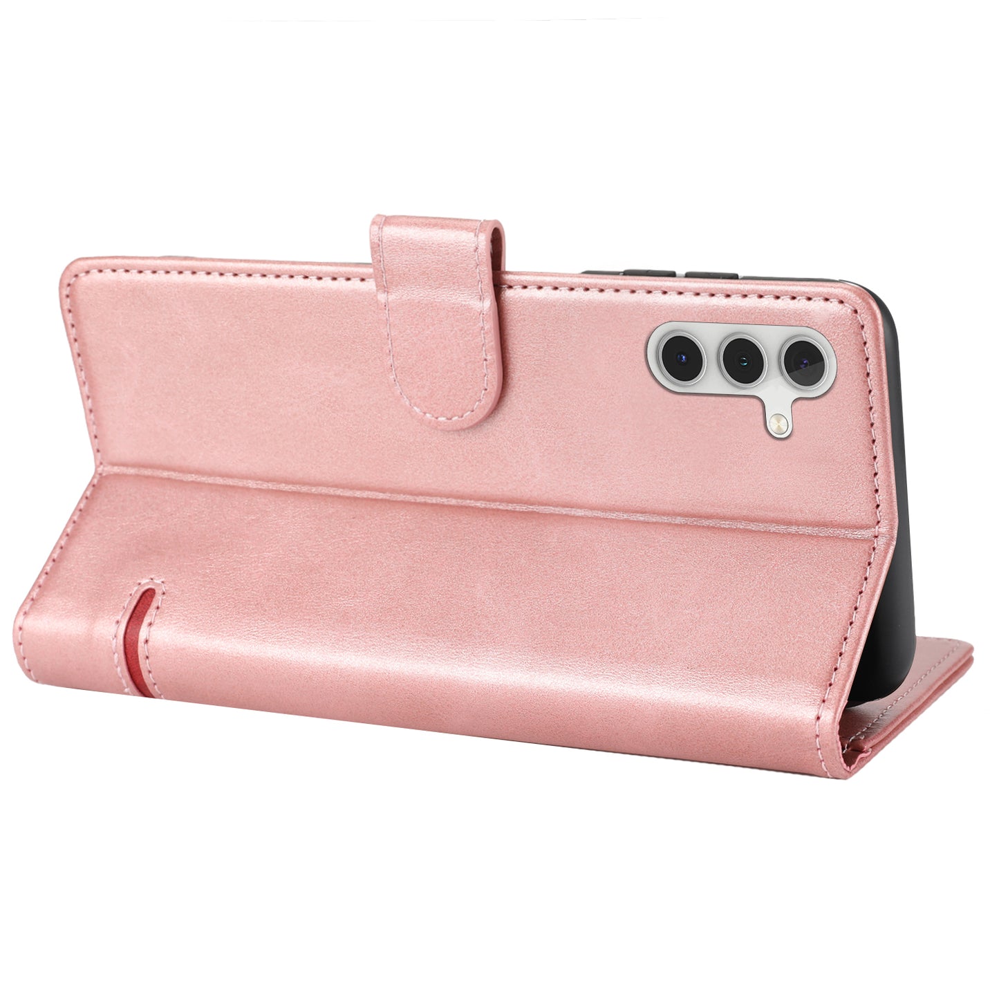 For Samsung Galaxy A24 4G Shockproof Phone Case Horizontal Line Leather Case Stand Wallet Cover