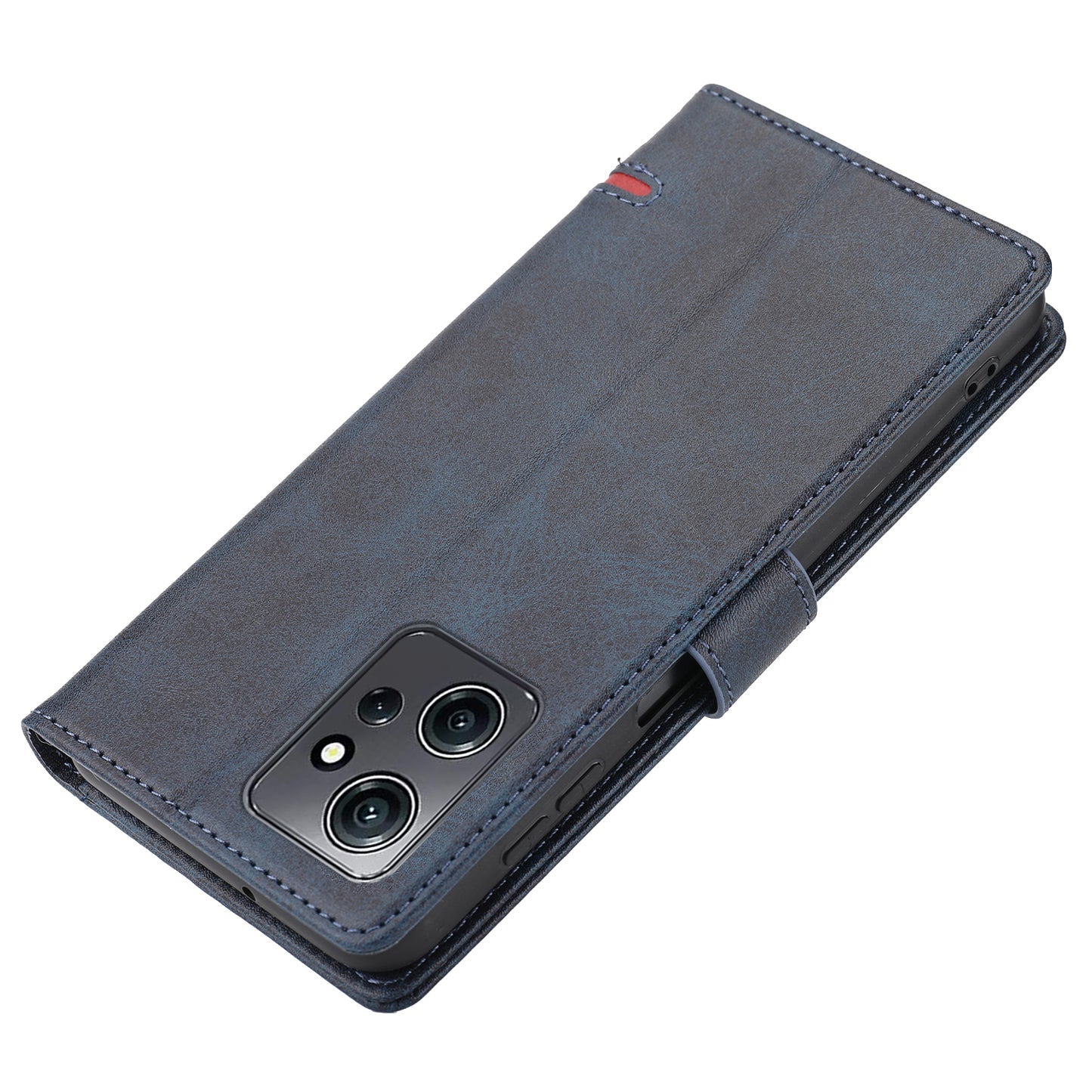 For Xiaomi Redmi Note 12 4G Wallet Phone Case Horizontal Line Leather Flip Cover with Stand