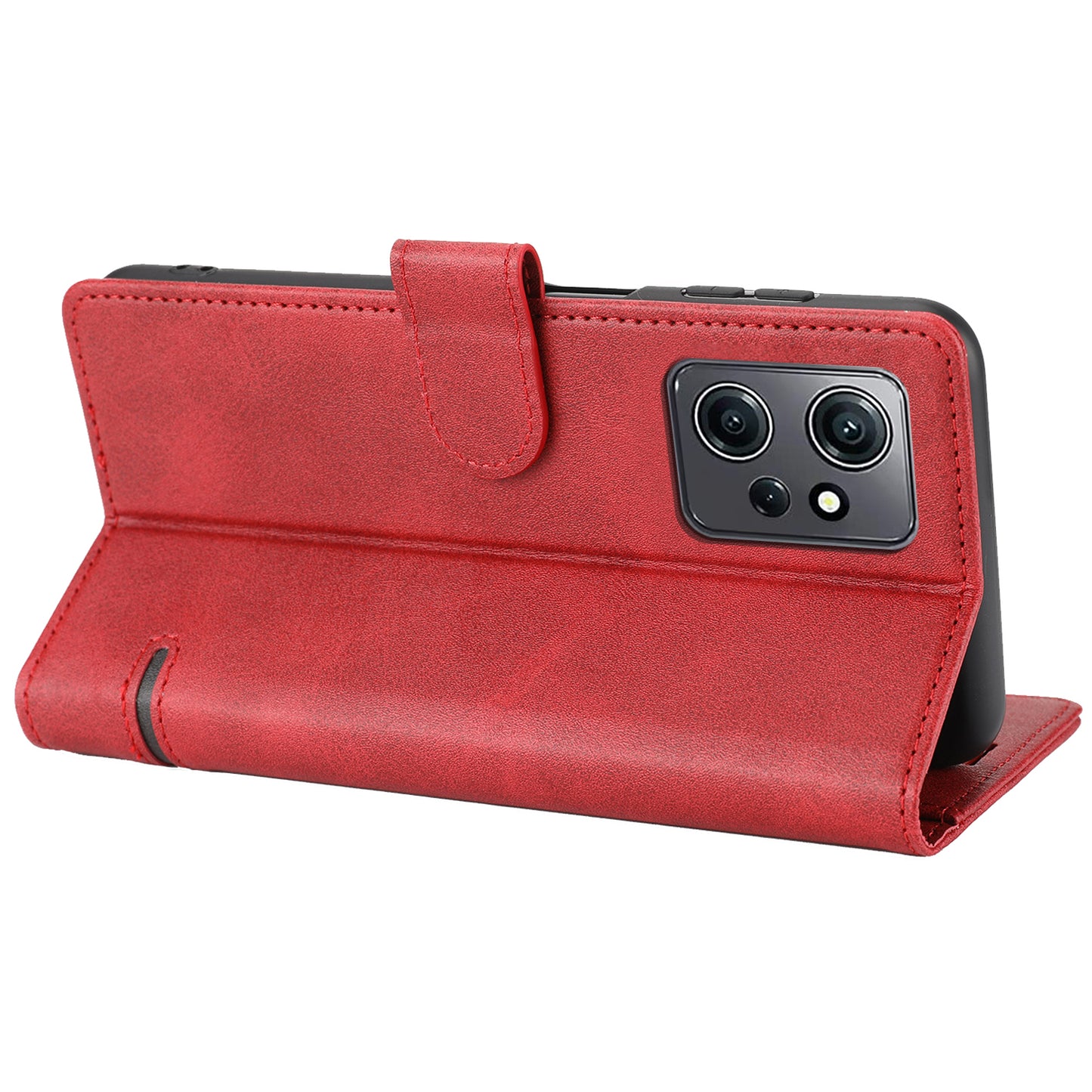 For Xiaomi Redmi Note 12 4G Wallet Phone Case Horizontal Line Leather Flip Cover with Stand